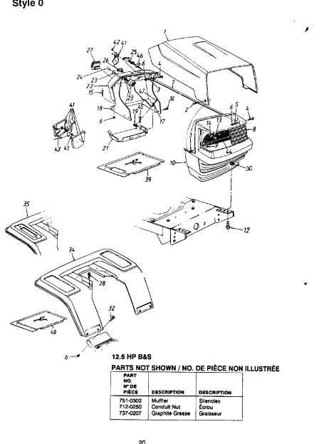 137M675G513 MTD Parts List