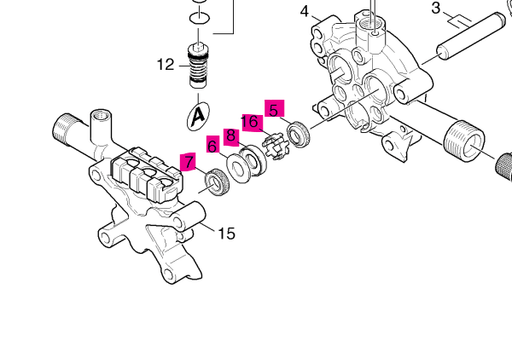 Karcher Piston Seal Bundle