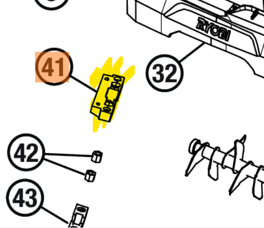 099228001012 Ryobi Homelite Press Blade Shaft Base