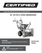 060-3744-8 Certified Snow Blower