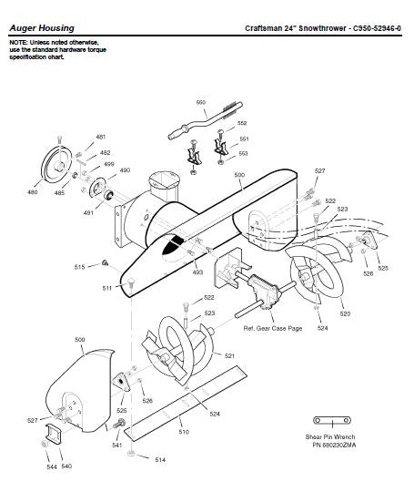 1738933AYP Murray Craftsman Auger Assembly RH - CURRENTLY ON BACKORDER