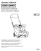 C950-52482-0 Manual for Craftsman Single Stage Snow Thrower