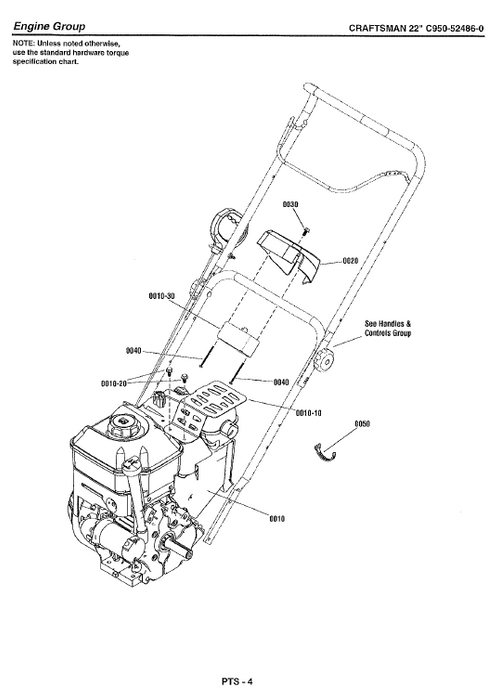 C950-52486-0 Craftsman 22" Snowblower Parts List