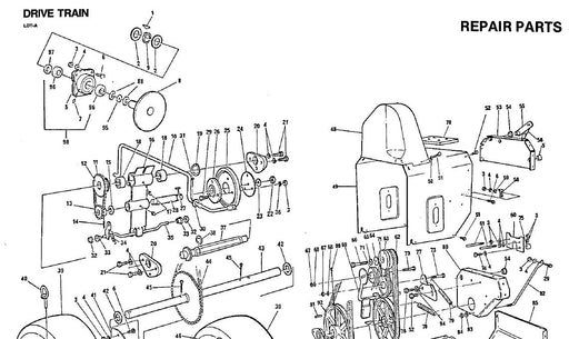 Parts List for Craftsman Snowblower C950-52379-5 C950-52478-5