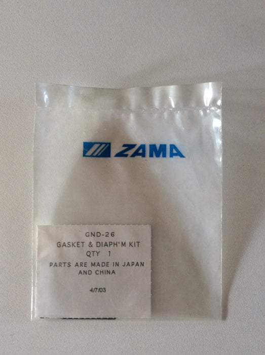 GND-26 Zama GASKET & DIAPHRAGM KIT