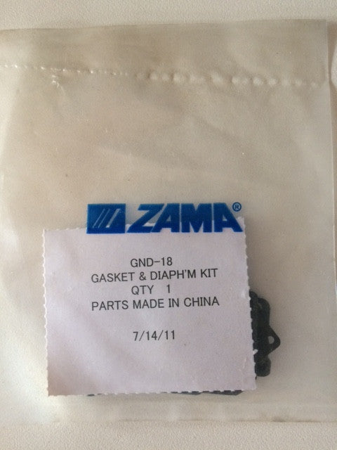 GND-18 Zama GASKET & DIAPHRAGM KIT