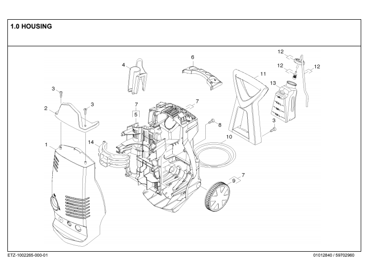 K3.98M Series Parts List for Karcher 1.423-450.0 1.423-451.0 1.636-622.0