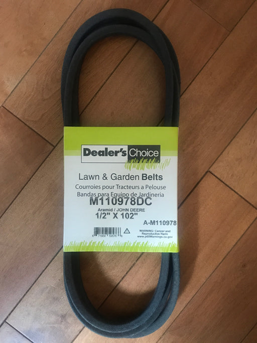 M110978DC Dealers Choice Drive Belt replaces John Deere M110978