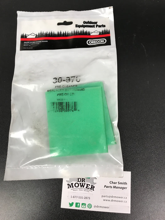 30-976 Oregon Replaces Briggs and Stratton 695303 Pre-Filter - NO LONGER AVAILABLE